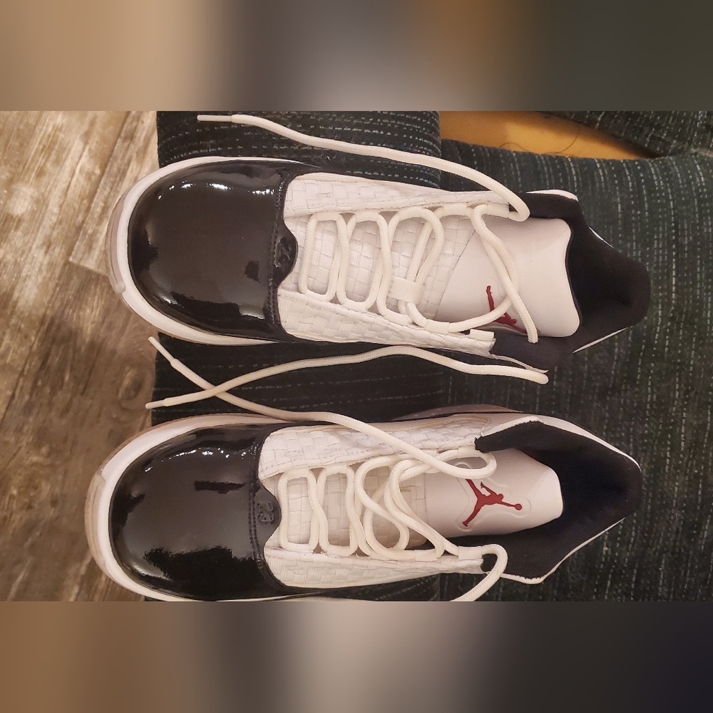 Jordan Athletic Shoes Black and White